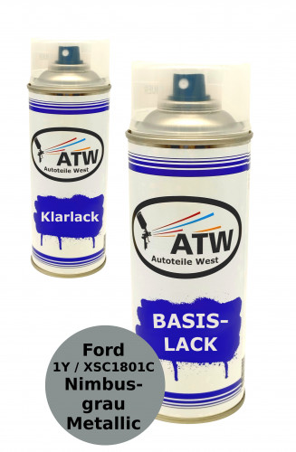 Autolack für Ford 1Y / XSC1801C Nimbusgrau Metallic +400ml Klarlack Set